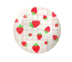 Valencia Strawberry Plaid Plate