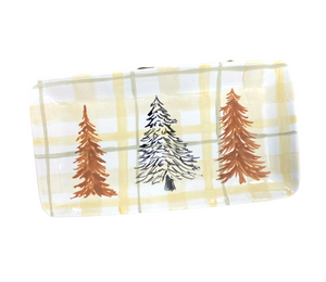 Valencia Pines And Plaid Platter