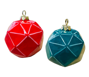 Valencia Jewel Toned Faceted Ornament