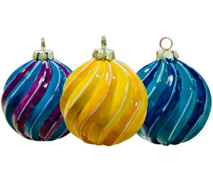 Valencia Jewel Toned Spiral Ornament